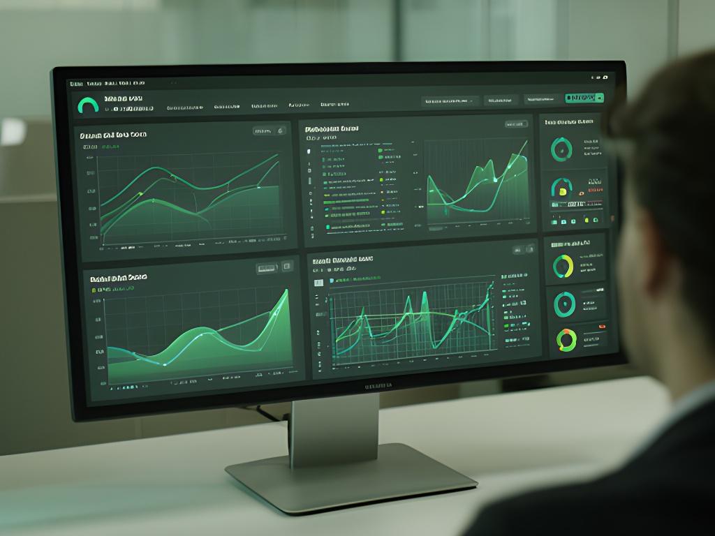 Analyst reviewing live performance dashboards